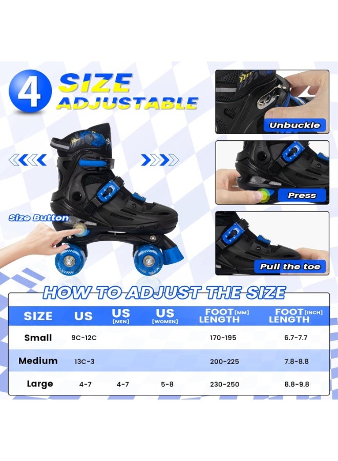 Nattork Adjustable Roller Skates for Kids Boys Girls Teen Youth Age 4-16 Cool Racing Car Indoor Outdoor Gift Idea for Birthdays - Image 5