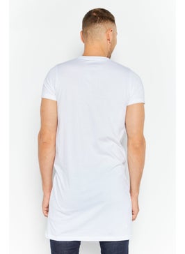 French Connection Men Crew Neck Short Sleeve Brand Logo T Shirt, White  - Image 2