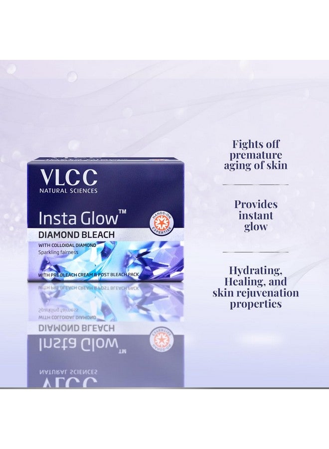 VLCC Insta Glow Diamond Bleach - 402G | With Diamond Powder For Sparkling Fairness | Skin Brightening Bleach | Minimizes Dark Spots, Reduces Facial Hair Visibility. - Image 4