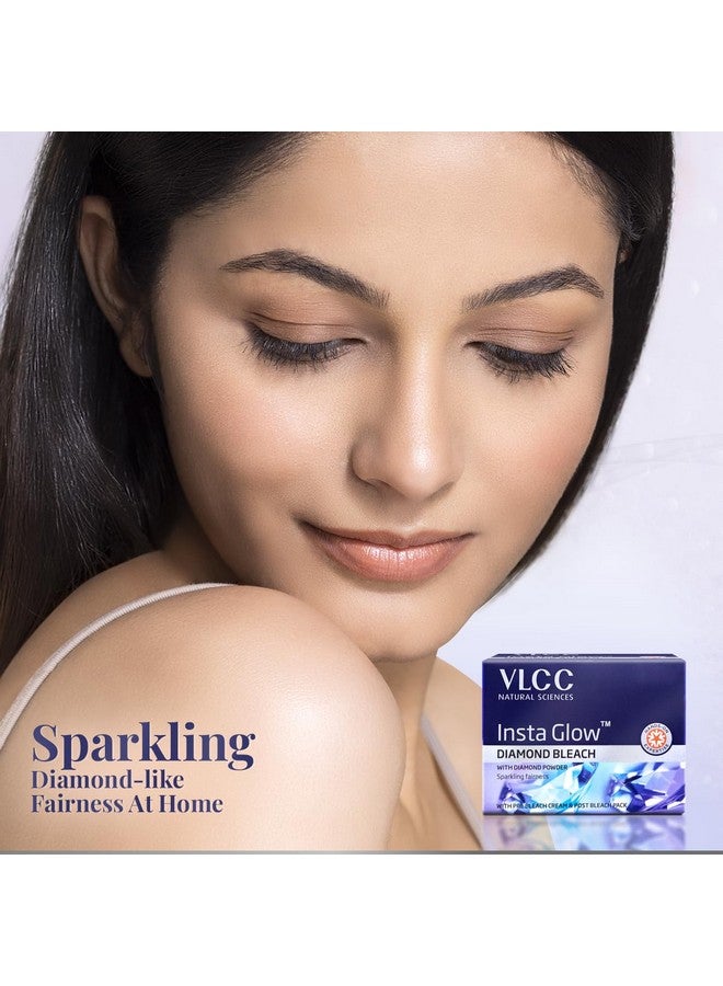 VLCC Insta Glow Diamond Bleach - 402G | With Diamond Powder For Sparkling Fairness | Skin Brightening Bleach | Minimizes Dark Spots, Reduces Facial Hair Visibility. - Image 3