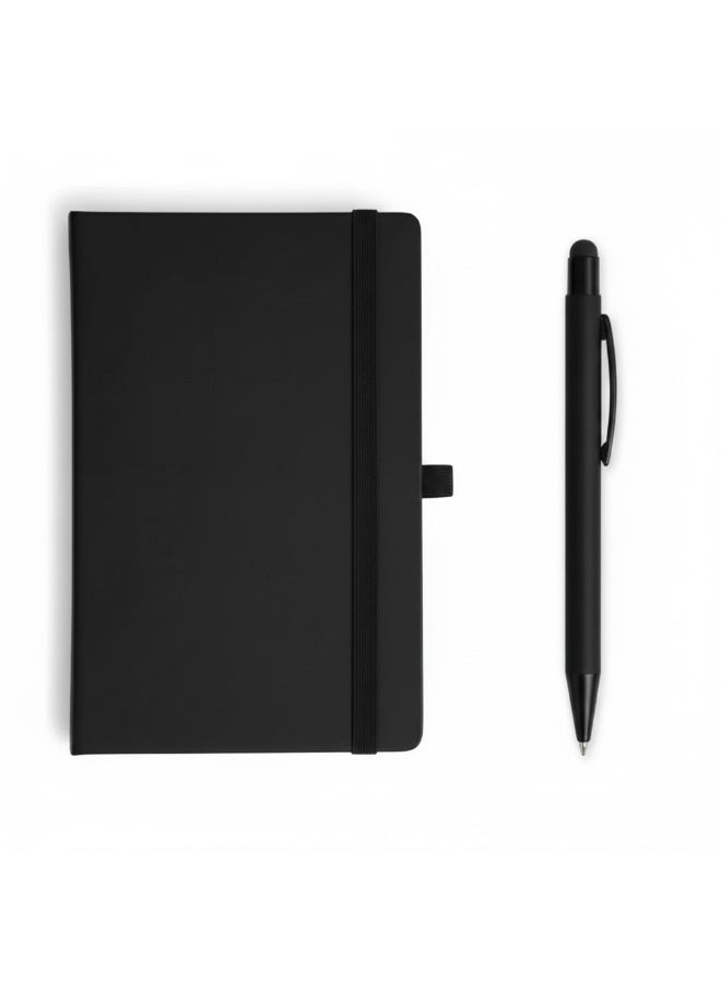 A5 Organized Planning Notebook, 15x21cm Ruled Papers with 2-in-1 Metal Pen (Ball Pen + Touch Pen for Screens) – Notebook for Organizing Tasks, Studying, and Working - Image 1