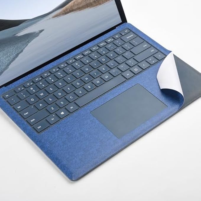 rayihni FULL SIZE KEYBOARD PALM REST PROTECTOR FOR MICROSOFT SURFACE LAPTOP 3/4/5, BLUE, POLYVINYL CHLORIDE, STAIN-RESISTANT, 13.5 INCHES - Image 1