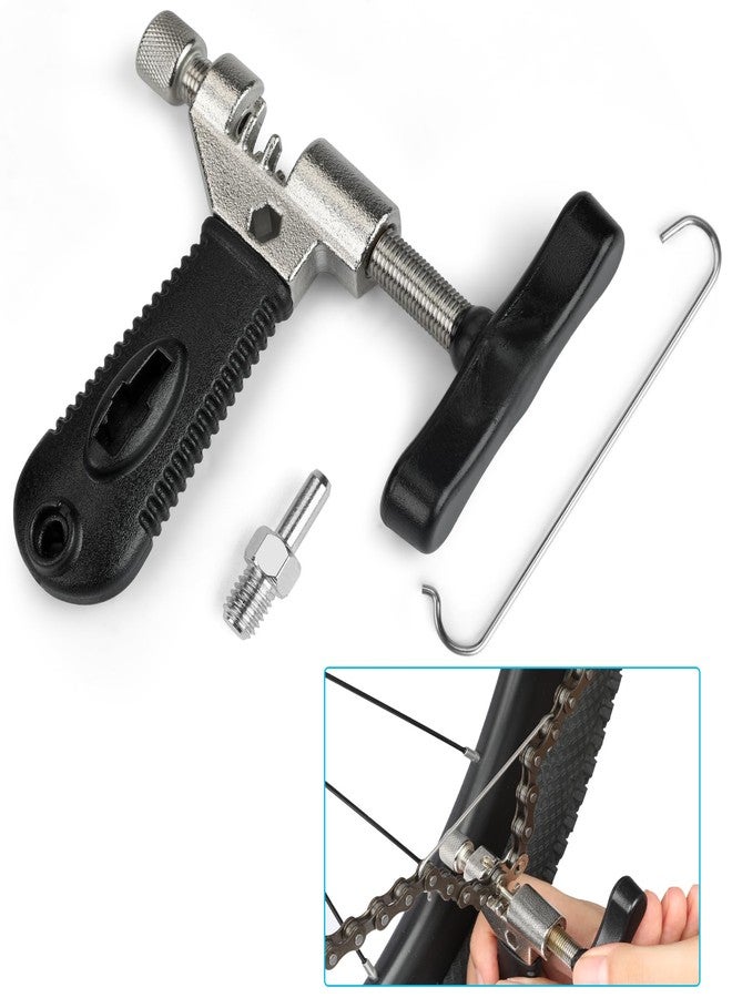 A AKRAF Bike Link Plier + Chain Breaker Splitter Tool + Chain Checker + 3 Pairs Bicycle Missing Links, Bike Link Opener Closer Plier Chain Cutter Connector Wear Indicator Tool (w/Silver Checker) - Image 4