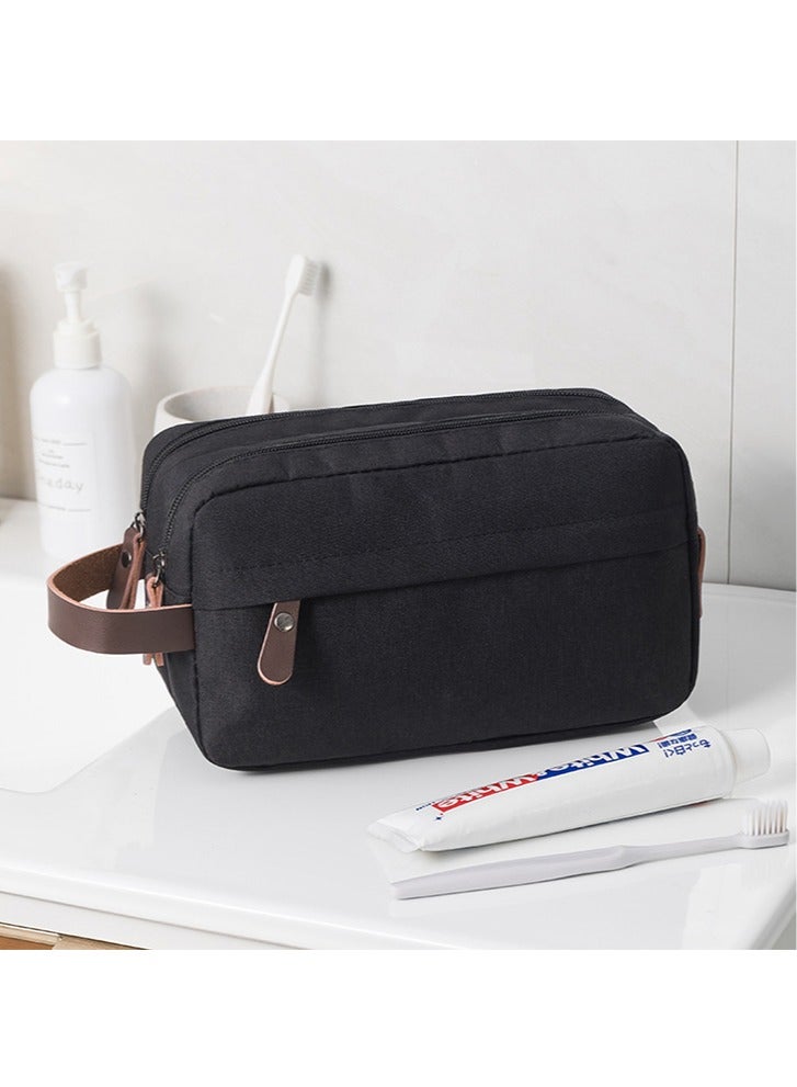 حقيبة أدوات الزينة للرجال ، حقيبة مستحضرات تجميل ذات سعة كبيرة ، 25*10 * 15 سم أسود - Image 1
