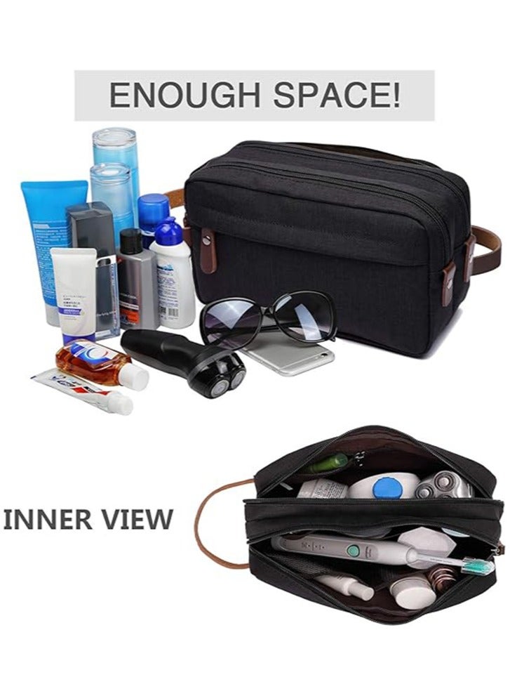 حقيبة أدوات الزينة للرجال ، حقيبة مستحضرات تجميل ذات سعة كبيرة ، 25*10 * 15 سم أسود - Image 5