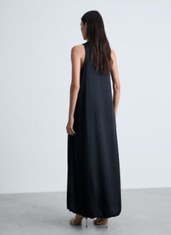 MANGO Casual Satin Maxi-Flower Dress  - Image 2