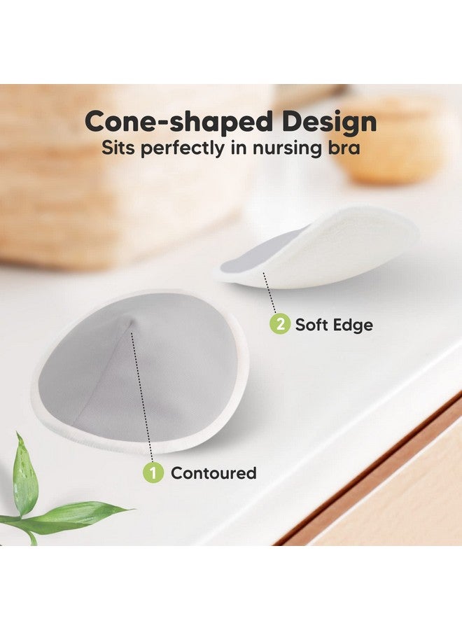 KeaBabies Organic Bamboo Nursing Breast Pads 14 Washable Pads + Wash Bag Breastfeeding Nipple Pads For Maternity Reusable Breast Pads For Breastfeeding (Pastel Touch Large 4.8") - Image 5