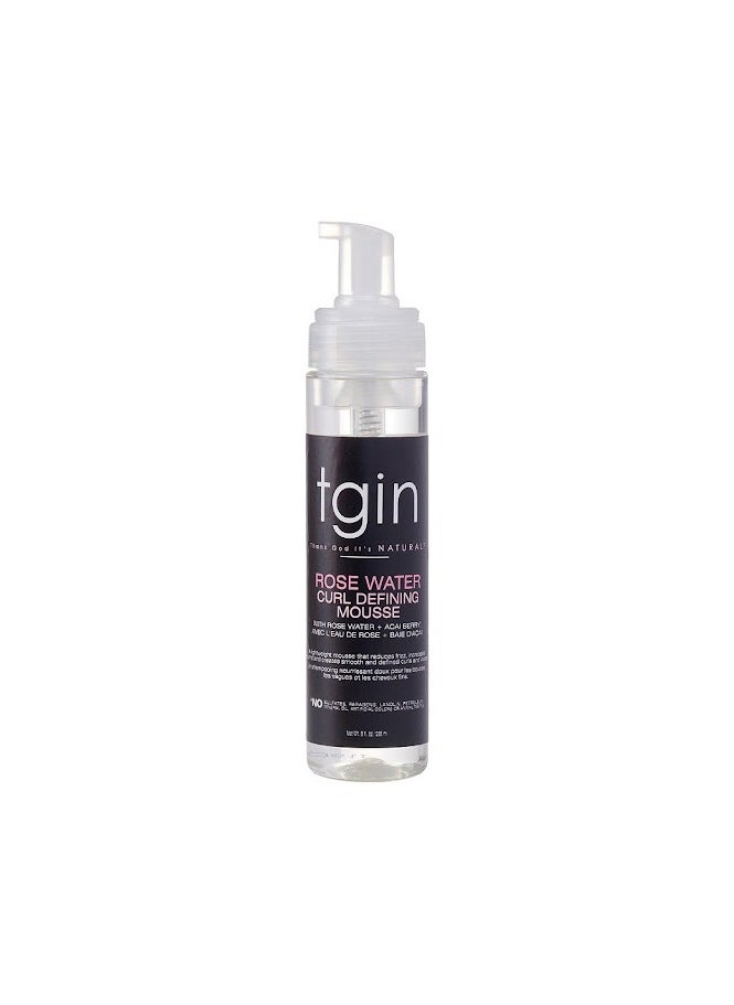 TGIN ROSE WATER CURL DEFINING MOUSSE 236ml‏