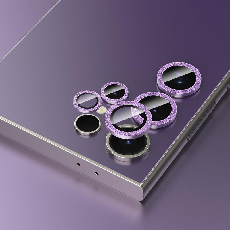 Simpeak 2Pack Camera Lens Protector Compatible with Samsung Galaxy S24 Ultra 5G 68 2024 Individual 9H Tempered Glass Camera Metal Case for S24 Ultra 68 Installation TrayShiny Purple - Image 4