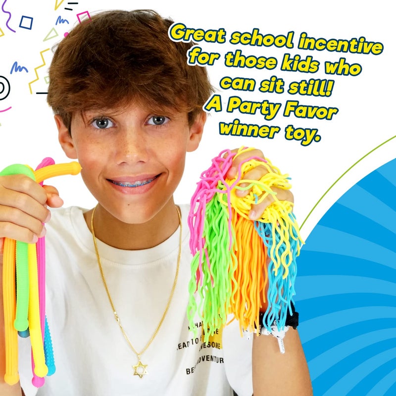 Ja-Ru JA-RU Ramen & Udon Textured Stretchy Noodles (2 Packs) Strings and Super Sensory Fidget Toys for Kids Stocking Stuffers Pack. Autism Tactile Toy for Kids Party Favor R&U-4799-2s (Assorted) - Image 5