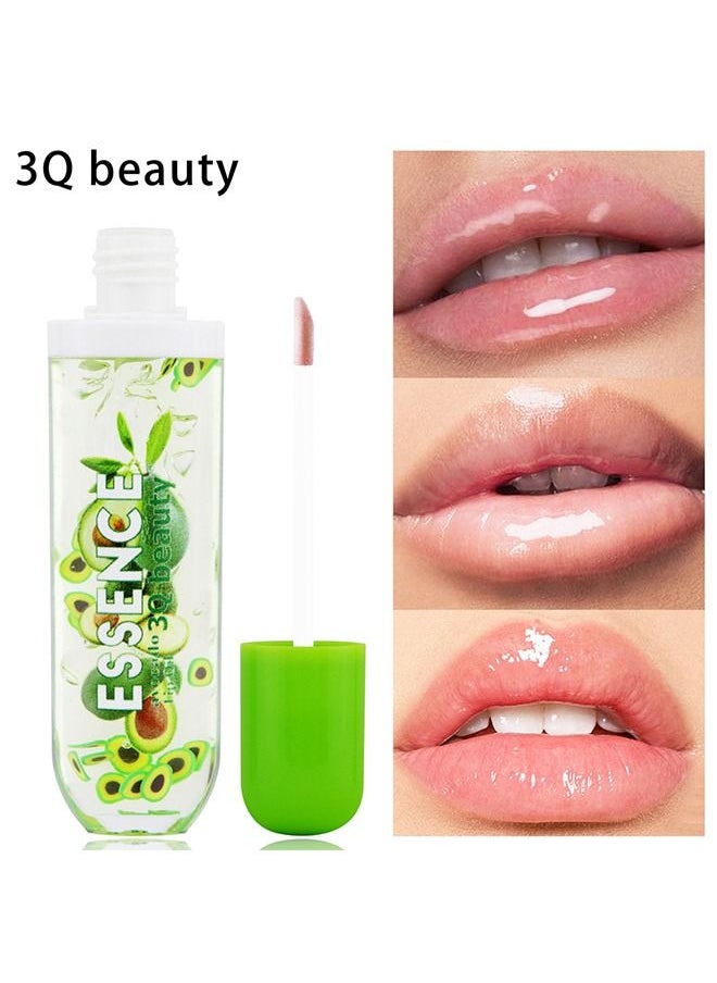 3Q beauty - Fruit Moisturizing Lip Oil,No-Sticky Lip Gloss Lip Balm Lip Care,Fruit Flavoured Lip Oil For Dry Lip's Moisturizing Hydrating And Nourishing (Avocado) - Image 1