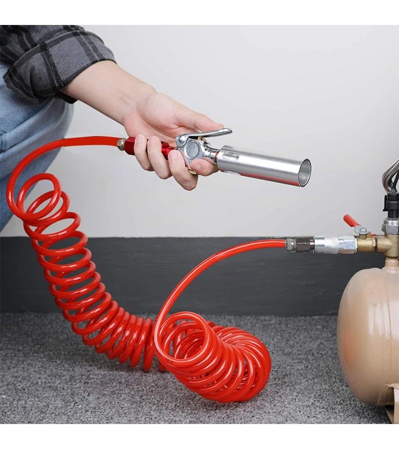 منفاخ إزالة الغبار الهوائي، ضاغط هواء، مضخة زنبركية، خرطوم قابل للسحب بطول 118.11 بوصة - Image 1