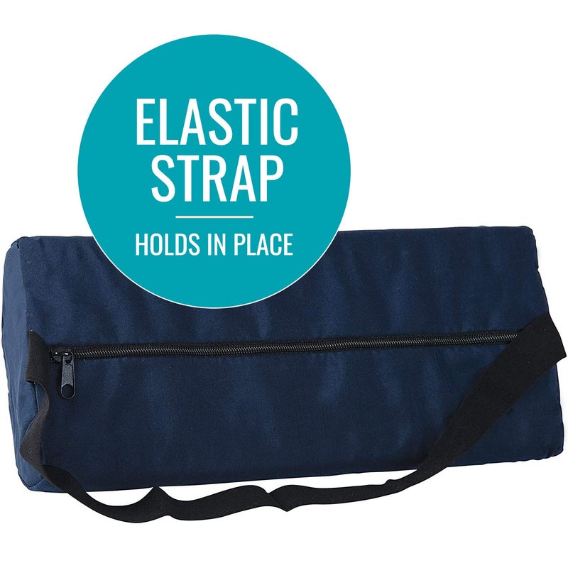 DMI Lumbar Roll Back Support Cushion Pillow - Half-Moon Size in Navy - Image 5