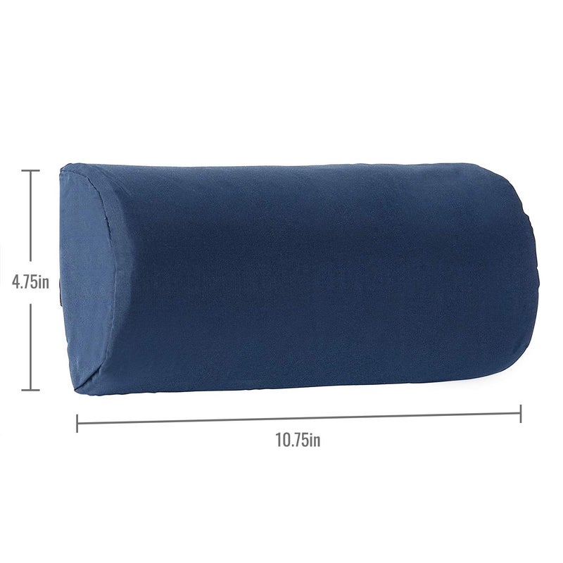 DMI Lumbar Roll Back Support Cushion Pillow - Half-Moon Size in Navy - Image 2