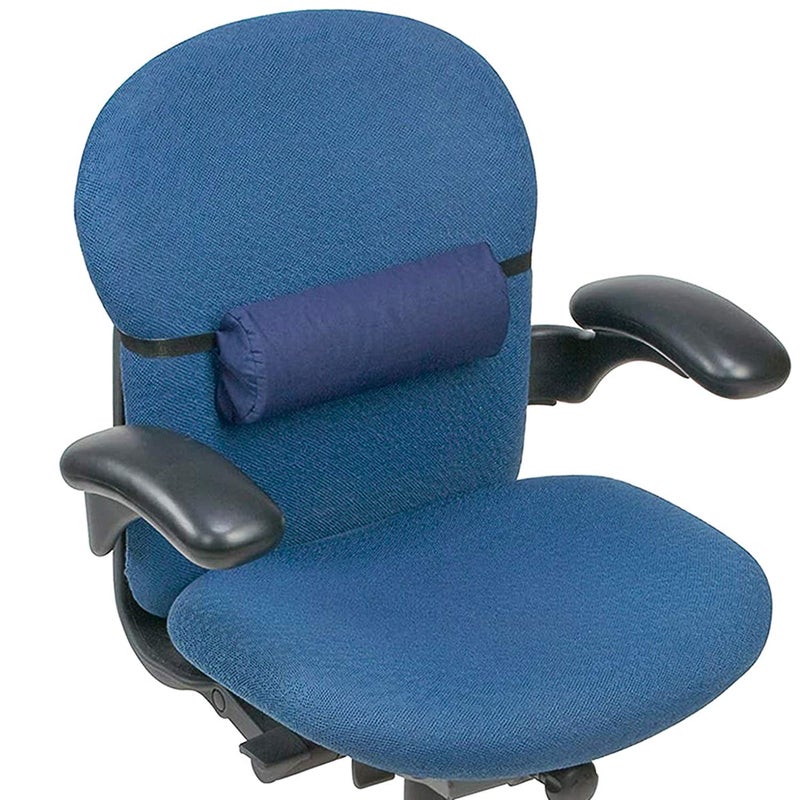 DMI Lumbar Roll Back Support Cushion Pillow - Half-Moon Size in Navy - Image 4