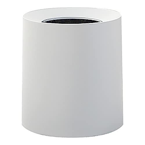Primo Supply Modern Round Waste Basket21Gal8L Open Top Trash BinWhite Garbage Can with Removable Plastic BinKeeps Liner Bag HiddenBathroom Garbage Can or Trash Can for KitchenMinimalist Office Trash Can - Image 1