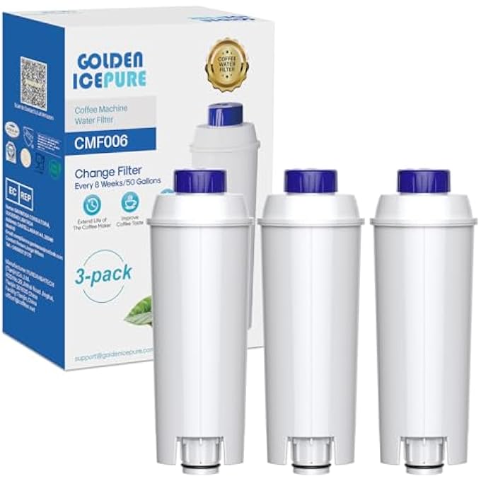 GOLDEN ICEPURE Coffee Filter Compatible With Delonghi Dlsc002 Ser3017  5513292811 3 Pieces Invoice Available - Image 1