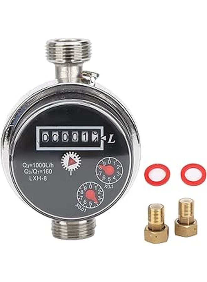 LXH 8 1/2 Cold Water Meter Household Use Highly Sensitive Remote Water Gauge - Image 1