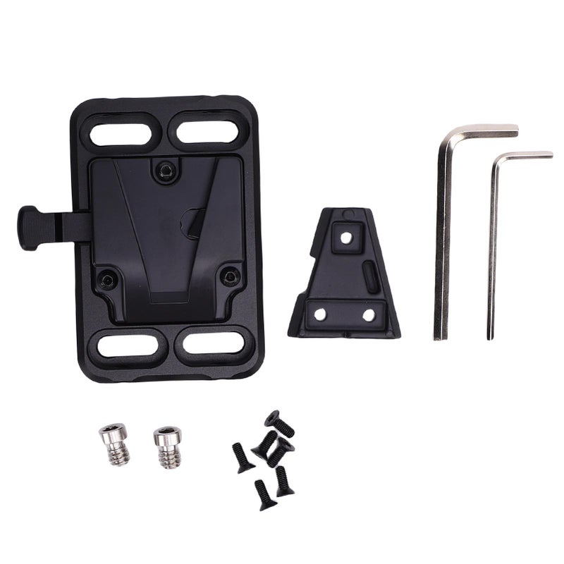 V Mount Battery Plate: Aerospace Grade Aluminum Alloy - Secure Locking Structure V Mount Plate With 1/4in & 3/8in Threaded Holes for Photographers, Camera Rig & Stabilizer Setup - Image 1