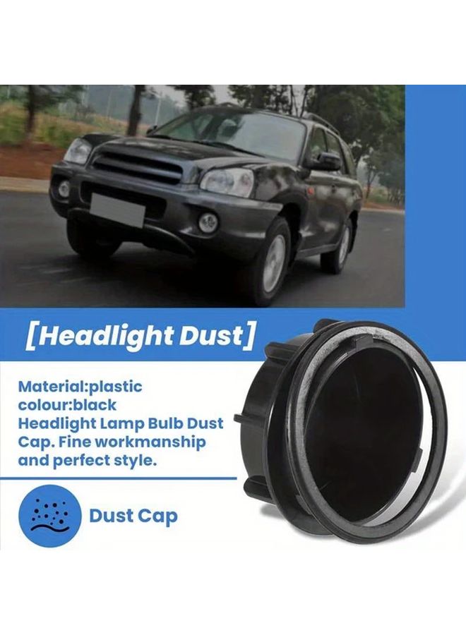 غطاء غبار مصباح السيارة الأمامي الأسود، غطاء واقي لمبة المصباح الأمامي بديل لـ Elantra 921402D000 - Image 2