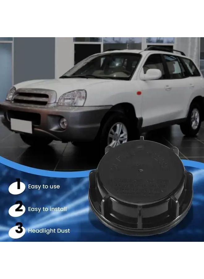 غطاء غبار مصباح السيارة الأمامي الأسود، غطاء واقي لمبة المصباح الأمامي بديل لـ Elantra 921402D000 - Image 3
