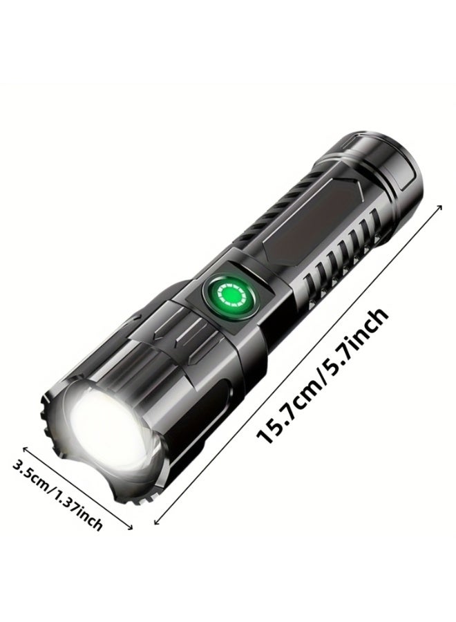 2-Pack High-Brightness Portable Handheld Flashlights, Type-C Rechargeable, 3 Light Effect Modes. Suitable For Camping, Hiking, Construction Site Lighting, And As A Gift. - Image 1