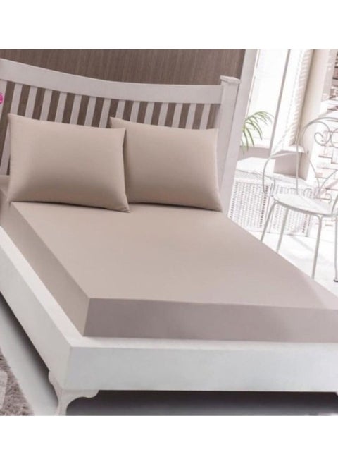 Double Brown Sheet and Pillowcase