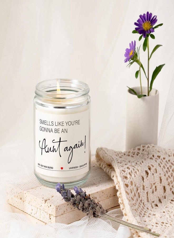 Elequaint Pregnancy Announcement for Aunt, Baby Announcement Gifts - Lavender Candles, Baby Reveal Gifts for Auntie, Sister, Friend, Promoted to Aunt Ideas - Image 5