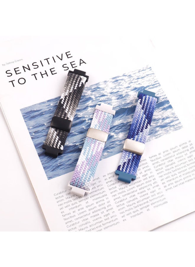 Mssm Nylon Magnetic Watch Strap For Small Genius Phone Watch Z11/z10/z9/z8a Children's Student Watch Z7s/z6p/z6/d3/q2a/z6s Colorful Blue - Image 3