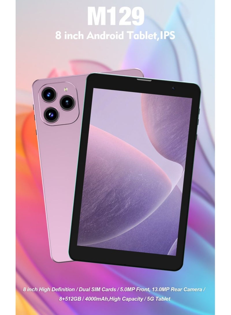 REBENUO M129 tablet 8-inch screen 8GB RAM 512GB storage space supports 5G Wi-Fi connection latest version (green) - Image 2