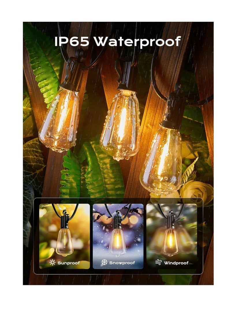 general Outdoor String Lights,  LED Patio Lights Shatterproof, Dimmable IP65 Waterproof Connectable Hanging Outdoor Light for Backyard, Porch, Deck, Balcony - Image 3