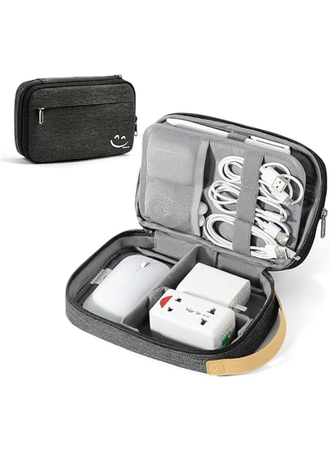Captaintech Travelkin Cord Organizer Travel, Electronic Organizer Travel Case, Cable Organizer Bag For Cords,Chargers Phone, Sd Card,Usbs (Black) - Image 1