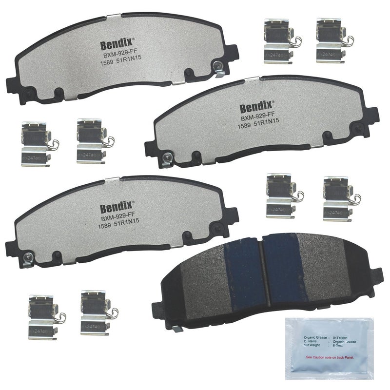 Bendix Fleet Metlok MKD1589FM Semi-Metallic Front Brake Pads for Select Models Chrysler Grand Caravan,Pacifica,Town & Country,Voyager,Dodge Journey,Jeep Gladiator,Wrangler,Ram C/V,Volkswagen Routan - Image 2