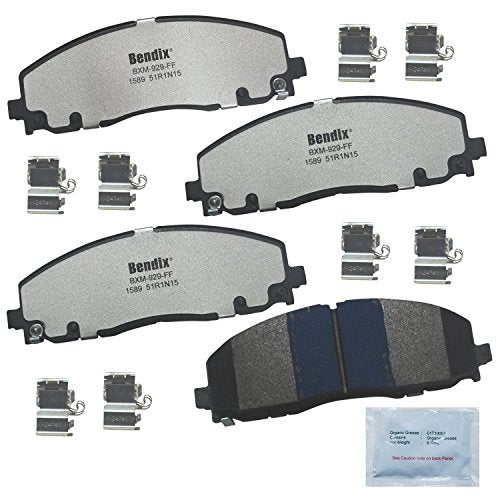 Bendix Fleet Metlok MKD1589FM Semi-Metallic Front Brake Pads for Select Models Chrysler Grand Caravan,Pacifica,Town & Country,Voyager,Dodge Journey,Jeep Gladiator,Wrangler,Ram C/V,Volkswagen Routan - Image 1