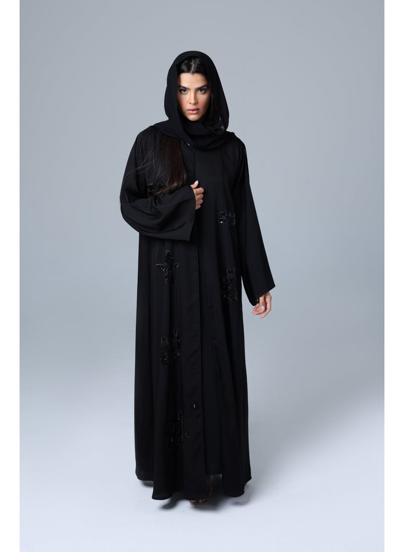 IKKXA Luxury Floral Embroidery Abaya - Image 1