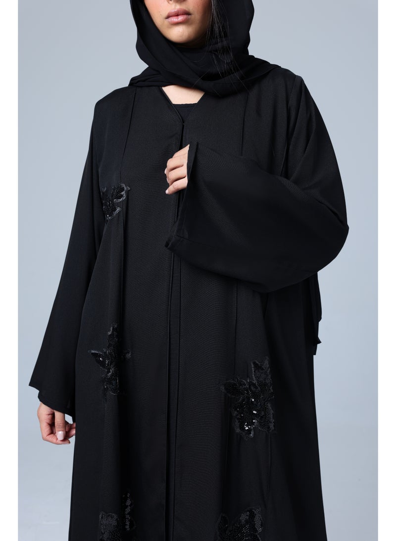 IKKXA Luxury Floral Embroidery Abaya - Image 2