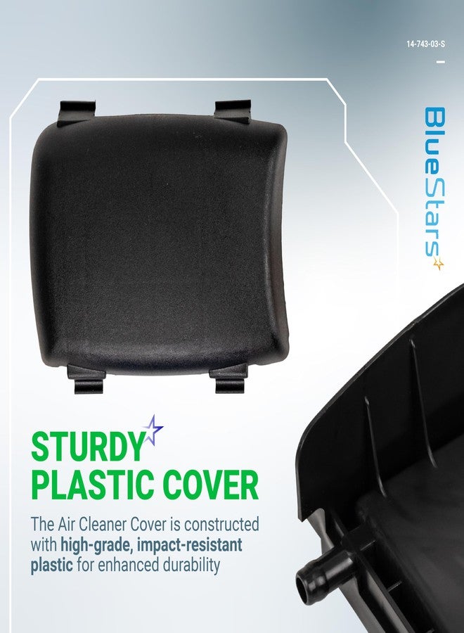 طقم تنظيف قاعدة غطاء فلتر الهواء BlueStars 14 743 03-S - لمحركات Kohler XT650 XT675 وHusqvarna Toro 22 بوصة لإعادة تدوير جزازة العشب - يحل محل 14-096-119-S و14-743-03-S و14-094-27-S - Image 4