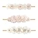 BFNAAgirl Baby Girl Floral Headband Nylon Flower Crown Elastic Hairband 3pcs Hair Accessories Gift for Girls, YM6, stretchy size - Image 2