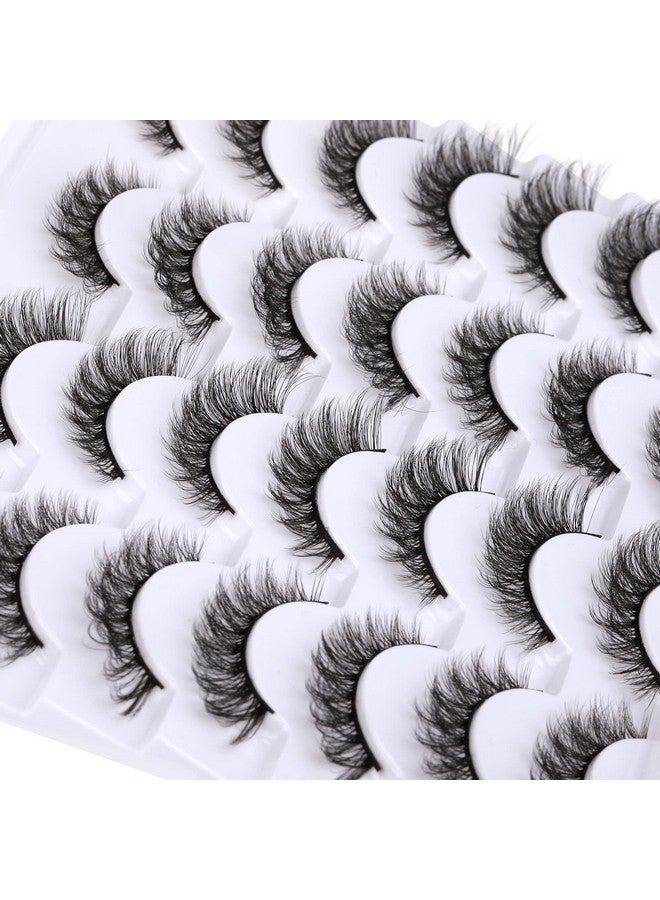 Newcally Cat Eye Lashes Natural Look False Eyelashes Short Wispy 3D Volume Fake Eye Lashes Pack 14 Pairs - Image 3