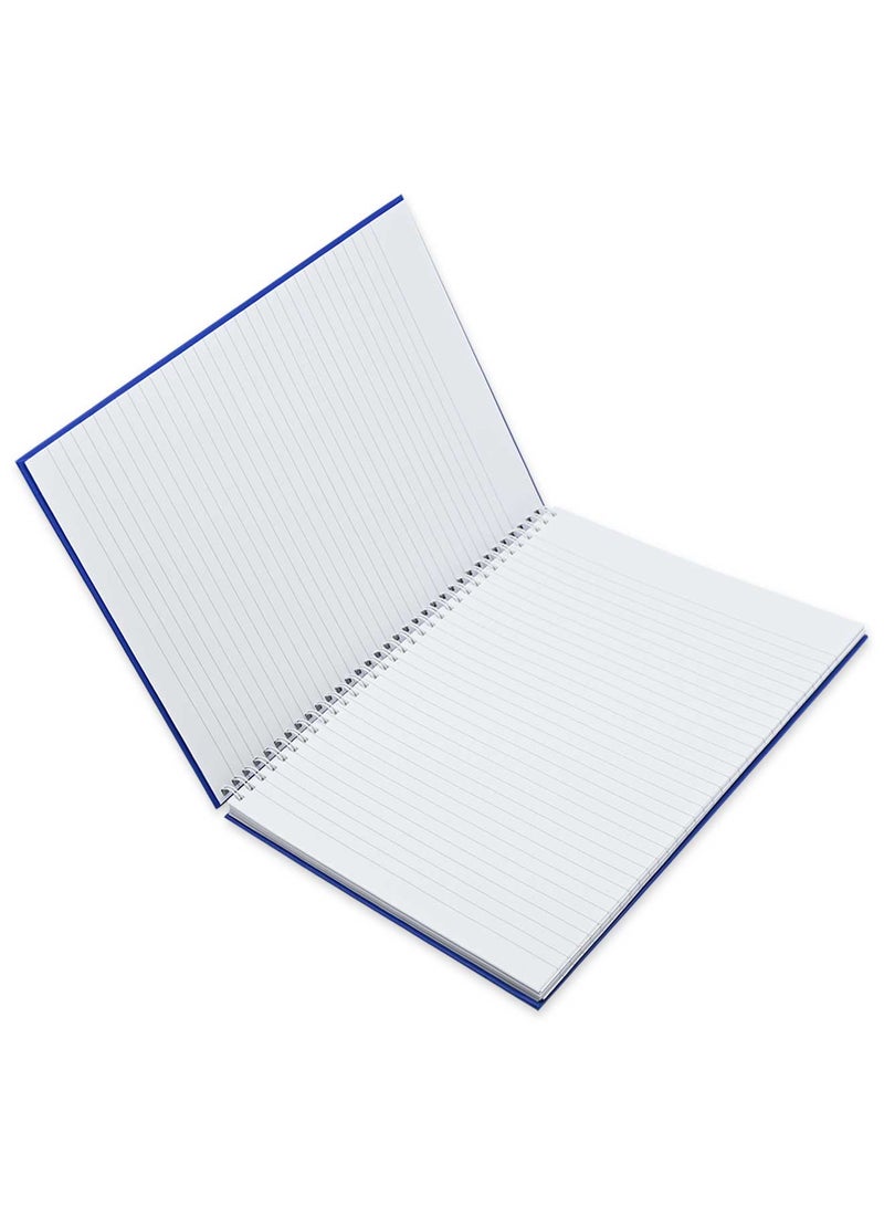 FIS Pack of 5 PP Spiral Hard Cover Note Book A4, Single Line, 100 Sheets, Blue -FSNBSA4SLIPPBL - Image 2