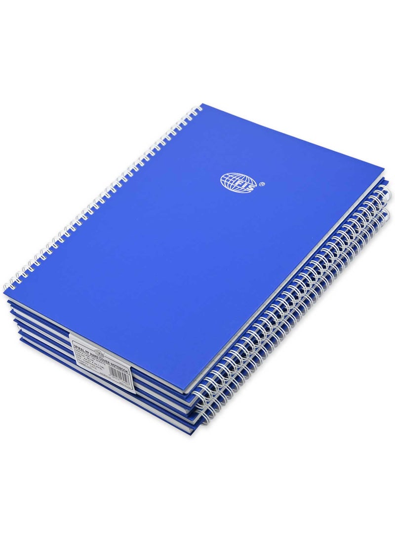FIS Pack of 5 PP Spiral Hard Cover Note Book A4, Single Line, 100 Sheets, Blue -FSNBSA4SLIPPBL - Image 3