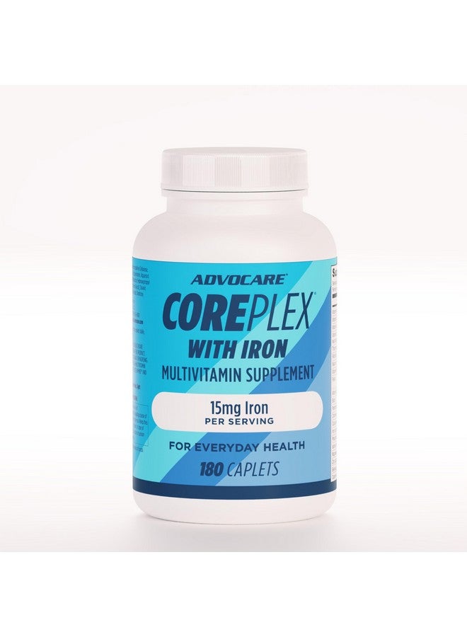 AdvoCare AdvoCare CorePlex with Iron - Multivitamin with Vitamin A, B-6, B-12, C & E - Also Includes Thiamine, Folic Acid & Magnesium - 180 Caplets  - Image 1