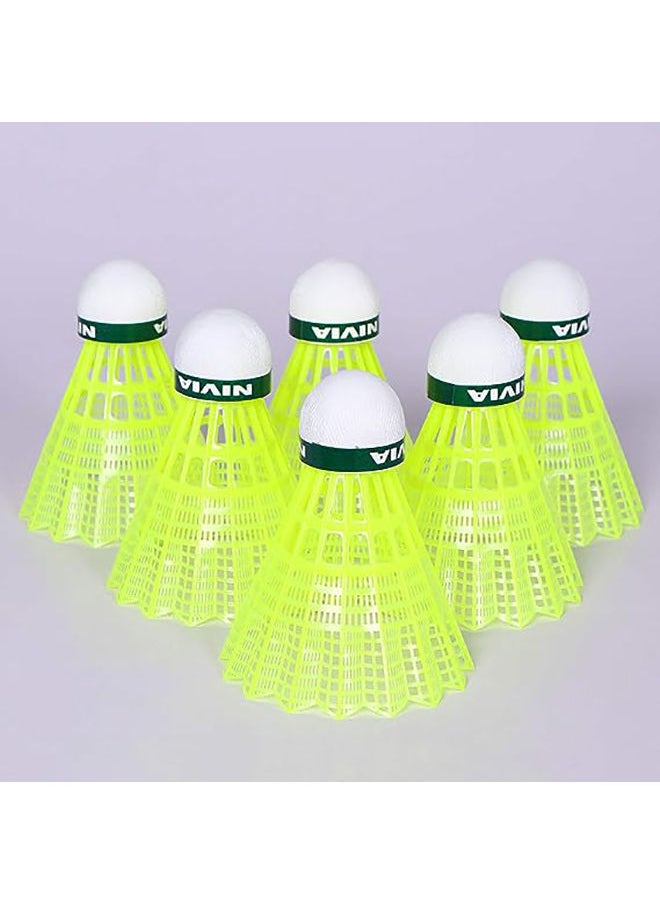 Nivia - 701 Nylon Badminton Shuttlecocks | Medium Speed | High Quality | Cork With Green Band | Pack of 6 - Image 1