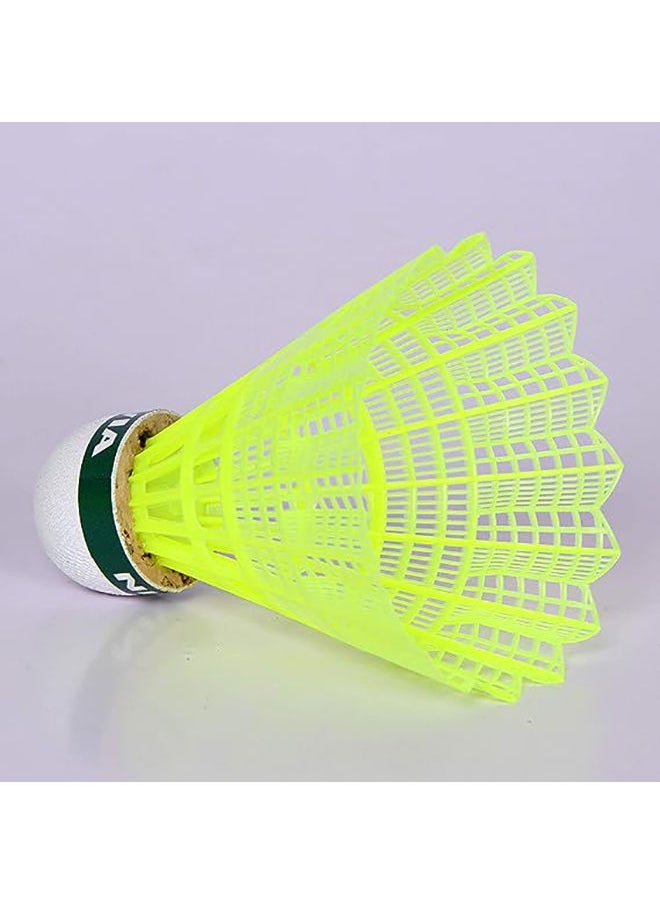 Nivia - 701 Nylon Badminton Shuttlecocks | Medium Speed | High Quality | Cork With Green Band | Pack of 6 - Image 1