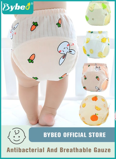 5 Pieces Breathable Potty Training Underwear, 6 Layers Breathable Cotton Absorbent Trainer Pants for Toddler Baby Boys Girls Waterproof High Quality