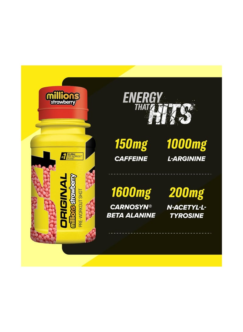 C4 Millions Strawberry Power Shot 60ml - Image 2