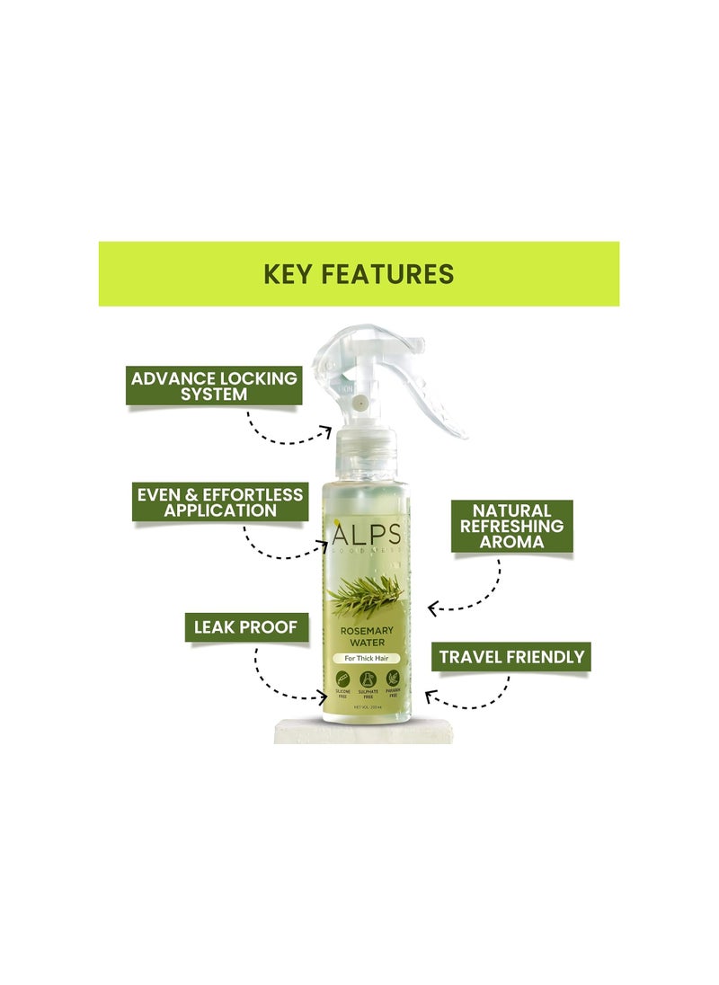 ALPS GOODNESS - Alps Goodness Rosemary Water Spray For Hair Growth (200 ml) | Hair Spray for Regrowth | Rosemary Hair Mist | Adds Shine | Helps Reduce Hairfall | Strengthens Hair | Suitable For All Hair Types - Image 1