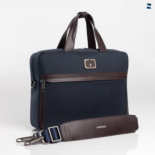 scarters Downtown Messenger | Premium 15" Laptop Bag for Men | Travel Laptop Bag with Organisation | Office Bag for Men (Navy Blue) - Image 2