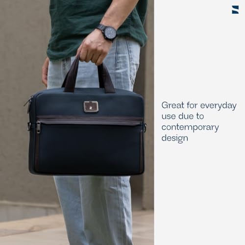scarters Downtown Messenger | Premium 15" Laptop Bag for Men | Travel Laptop Bag with Organisation | Office Bag for Men (Navy Blue) - Image 5