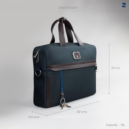 scarters Downtown Messenger | Premium 15" Laptop Bag for Men | Travel Laptop Bag with Organisation | Office Bag for Men (Navy Blue) - Image 3